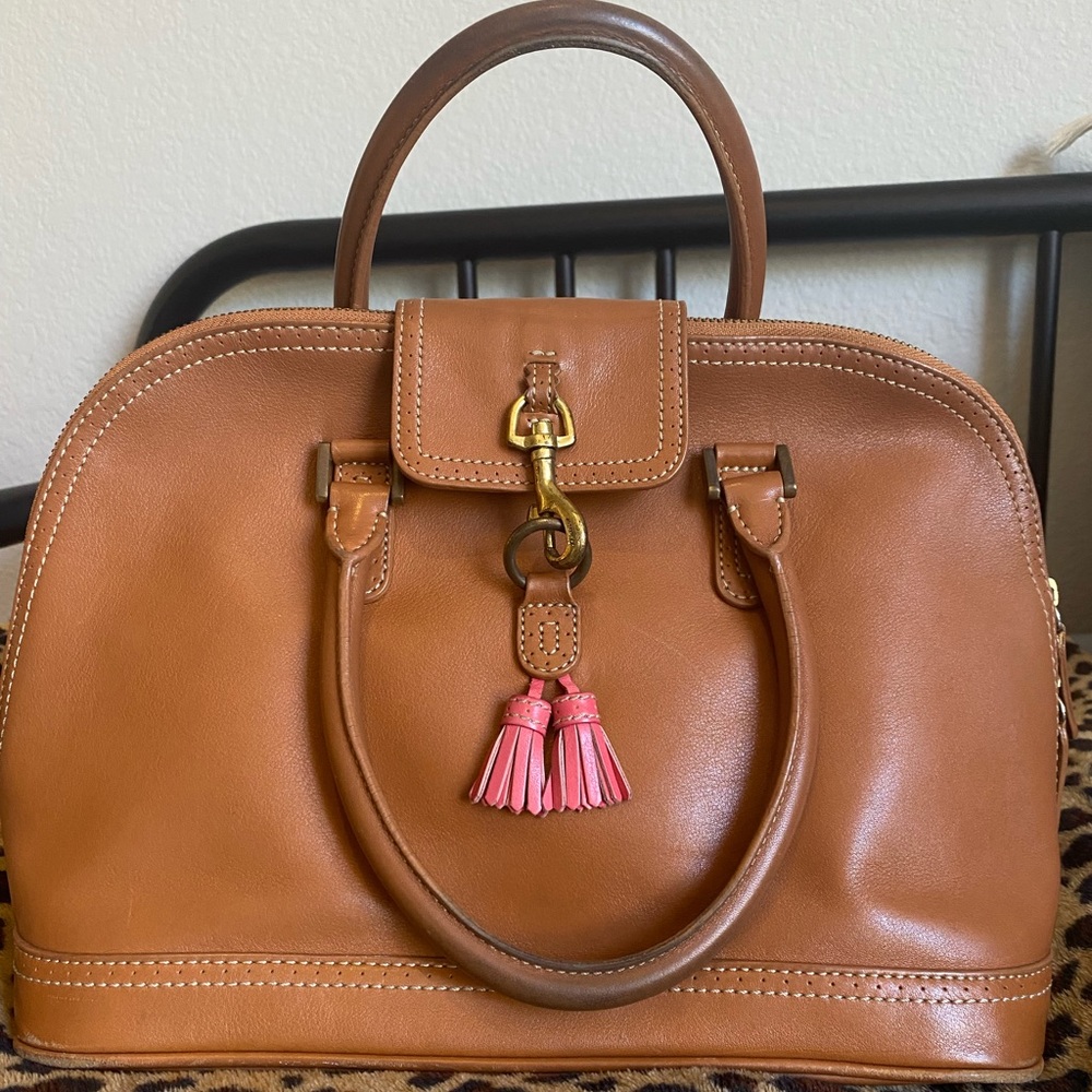 Vintage J. Crew purse in brown leather